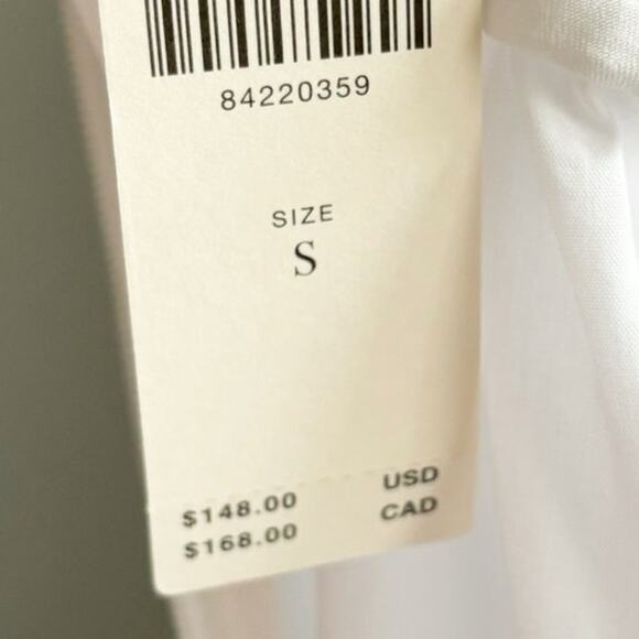 Anthropologie Flutter Sleeve Midi Dress Small White NWT - Picture 8 of 9
